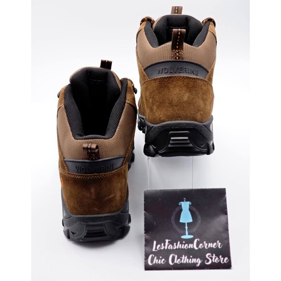 NWOB Wolverine Men's Brown Leather Hiking Waterproof Steel-Toe Boots Sz 12M 387 - Picture 6 of 15
